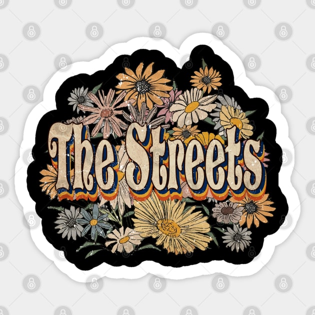 Retro The Streets Name Flowers Limited Edition Classic Styles Sticker by BilodeauBlue